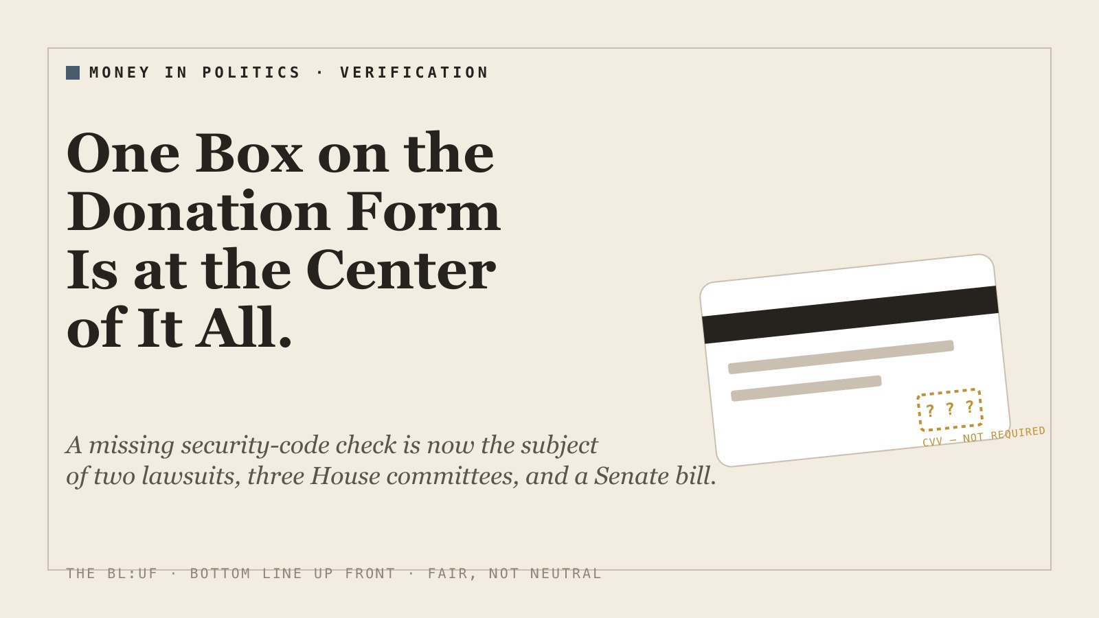 Republicans Say ActBlue Covered Up Foreign Donations. Ten Witnesses Pleaded the Fifth. Here's What's Actually in the Record.