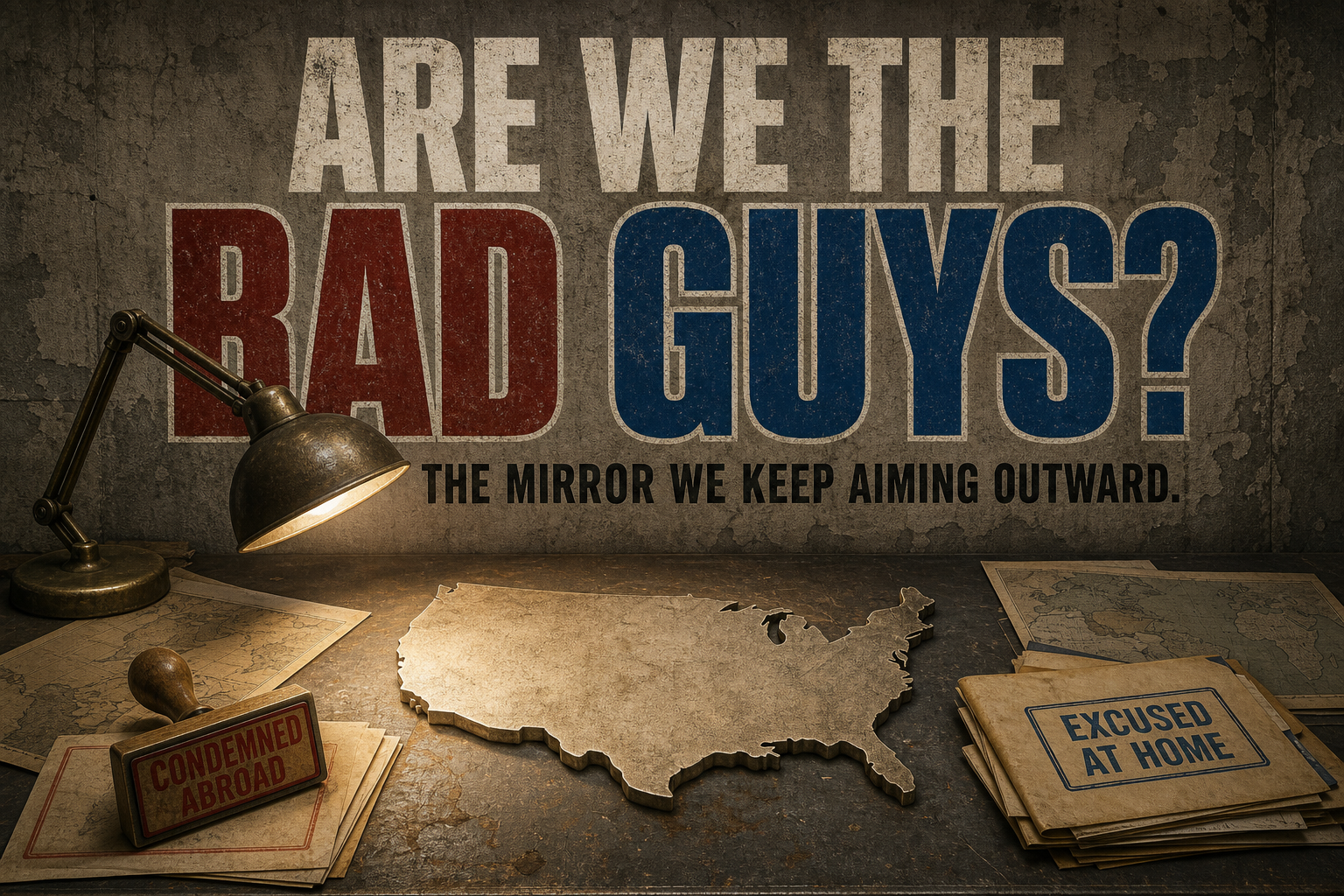 Are We the Bad Guys? — The Question Mark Is the Point.