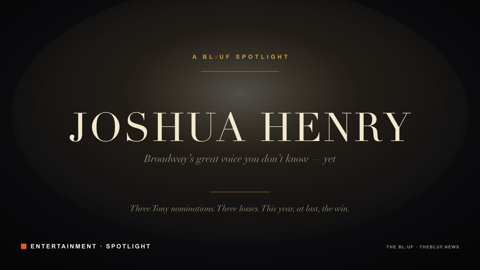 Broadway's Best Voice You've Never Heard of Just Won a Tony. Watch Joshua Henry.