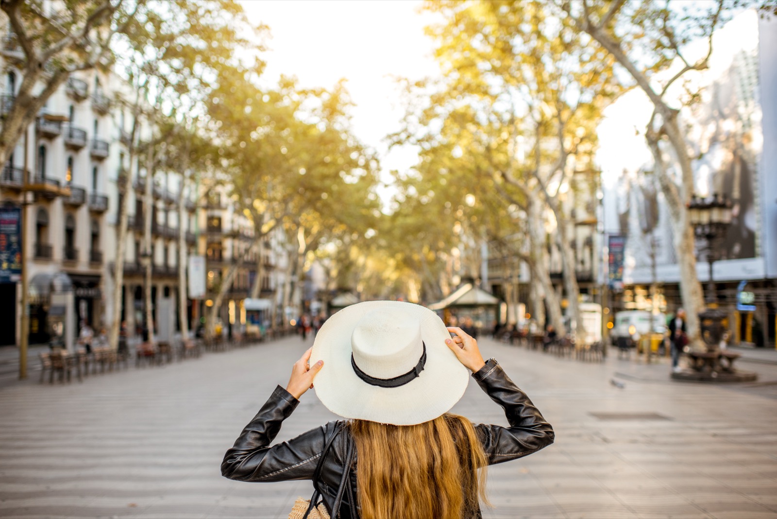 The same boulevard off-peak — the calmer, off-season Spain the government is now actively advertising.