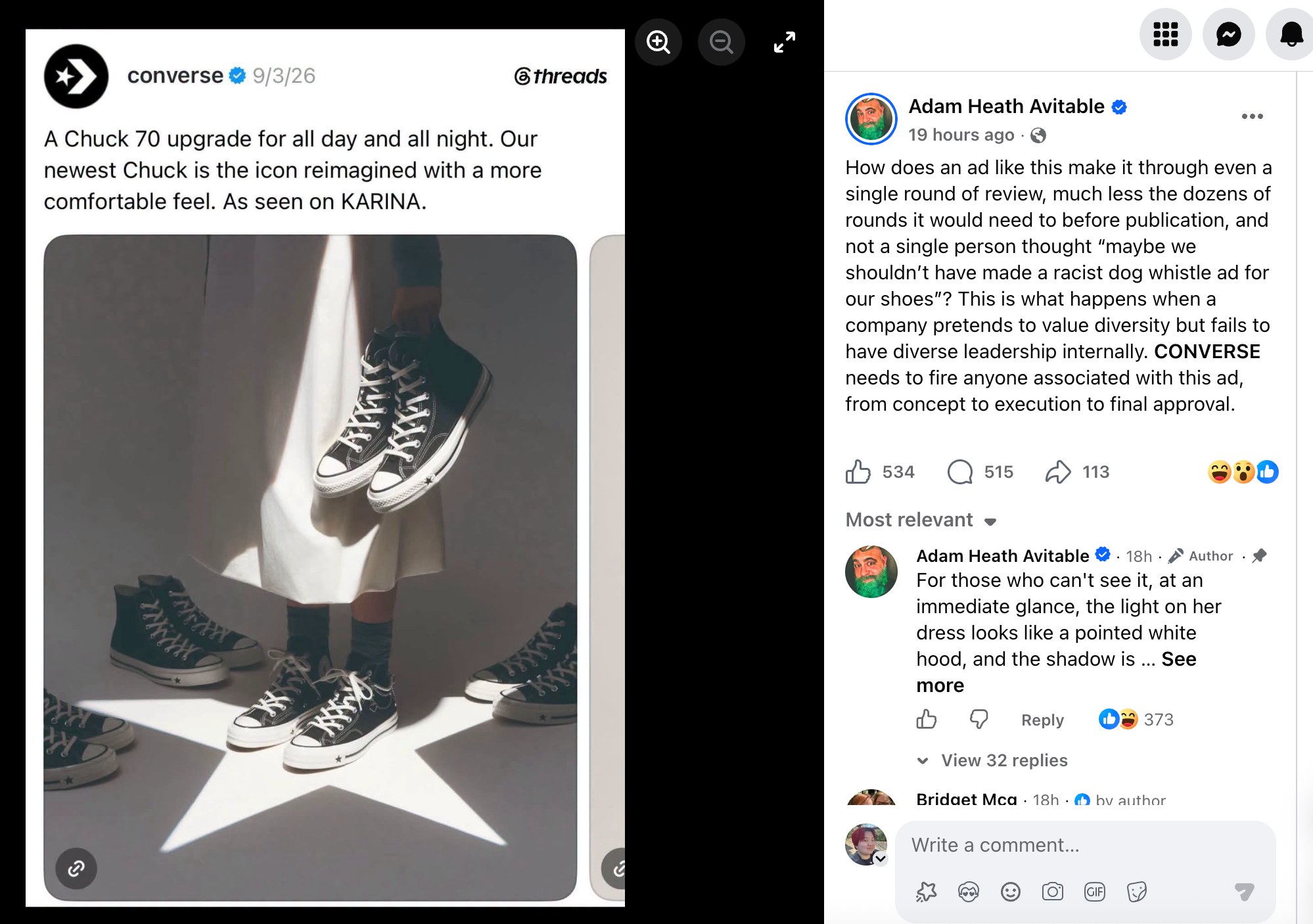 Converse's 2026 Chuck 70 X campaign image with Karina