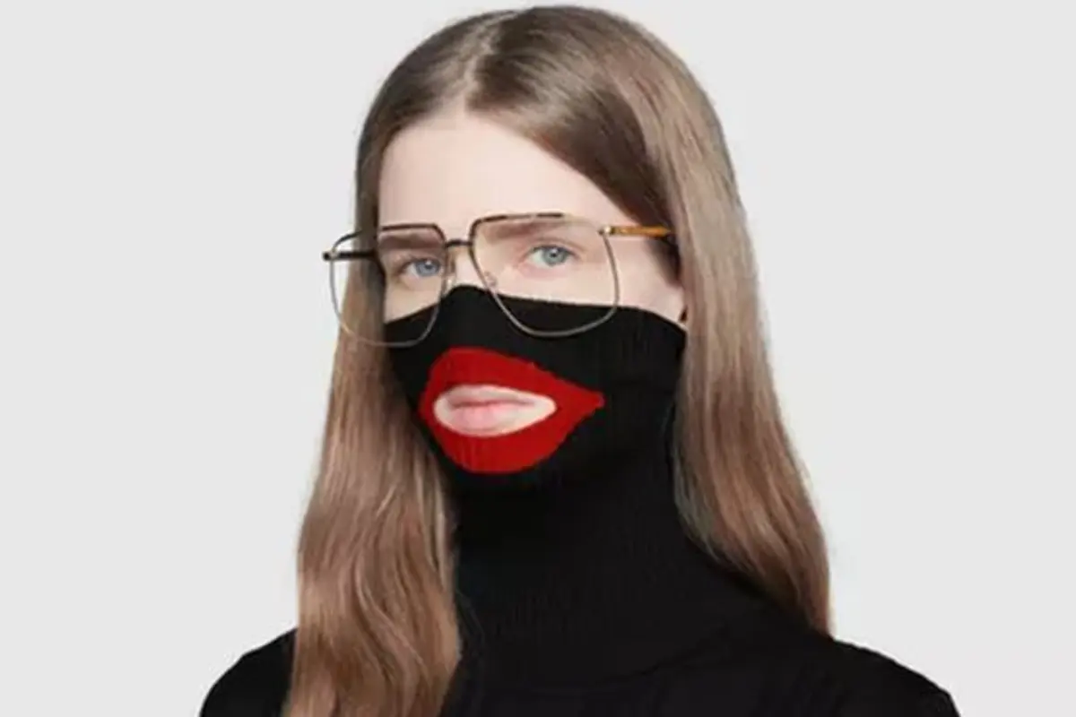 Gucci's 2019 balaclava sweater with a red-lip cutout