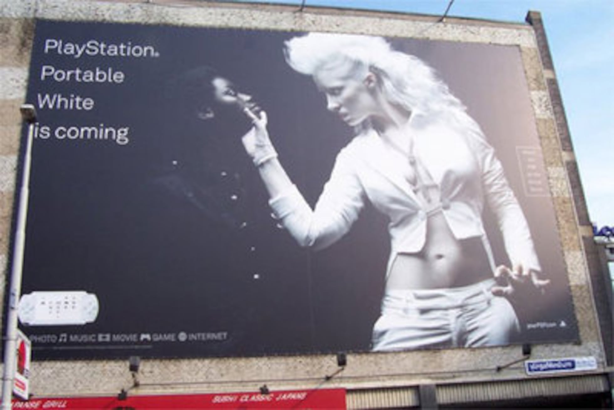 Sony PSP (PlayStation Portable) "White Is Coming" billboard, 2006