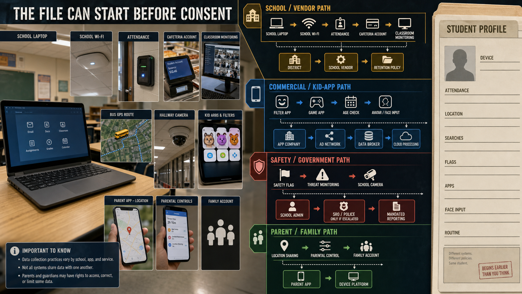 Your Kid's School Surveillance File Starts Before They're Old Enough to Consent. Sometimes It Ends With Police.