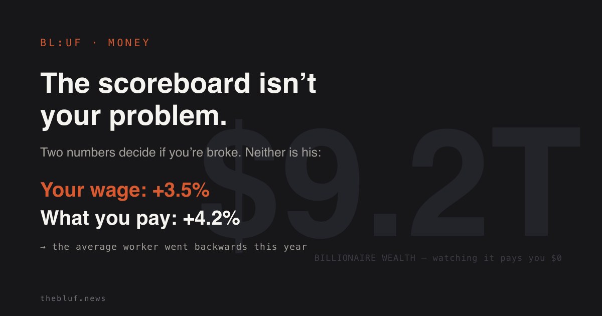 The Billionaire Scoreboard Isn’t Why You’re Broke. Your Wage and the Tax Code Are.